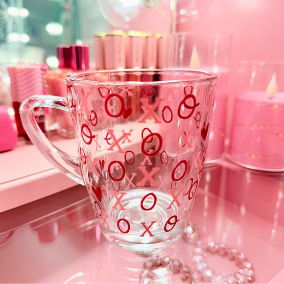 Other - XO Valentine Clear Glass Coffee Tea Mug